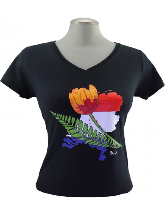 Liberation Of The Netherlands T-Shirt Ladies Shirt V Neck DTF Design